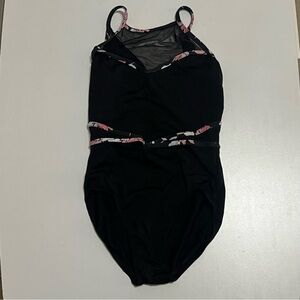 Mirella Black and Pink Leotard